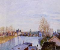 Sisley, Alfred - The Loing at Moret, the Laundry Boat